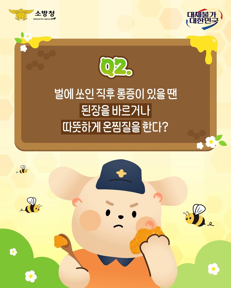 여름철 벌 쏘임 대처법
