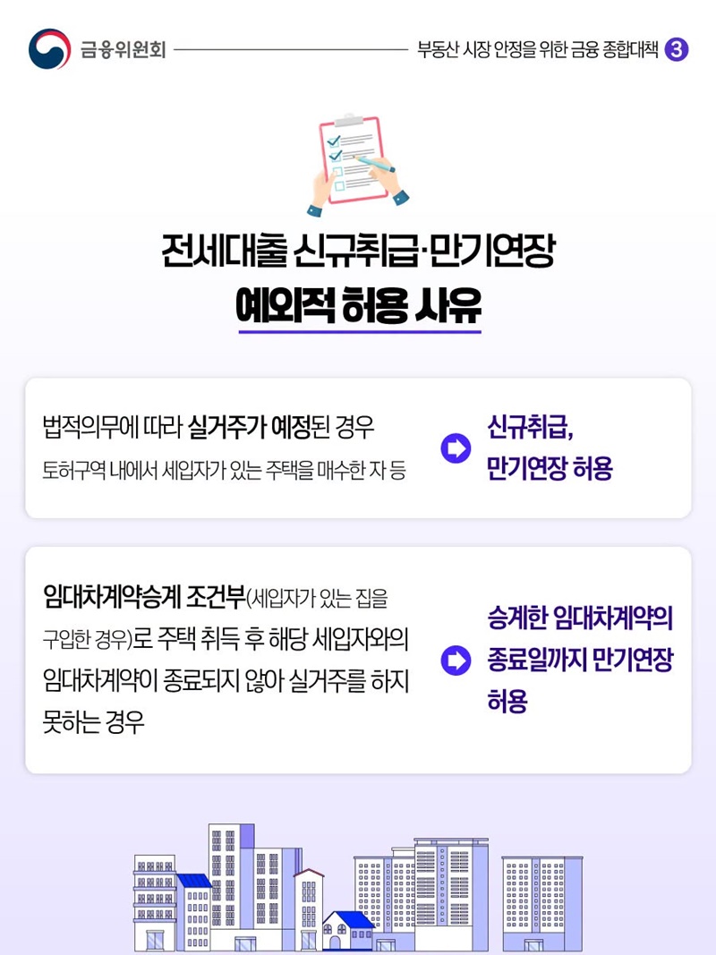 투기적 목적의 비거주 1주택자, 전세대출 신규취급·만기연장 제한