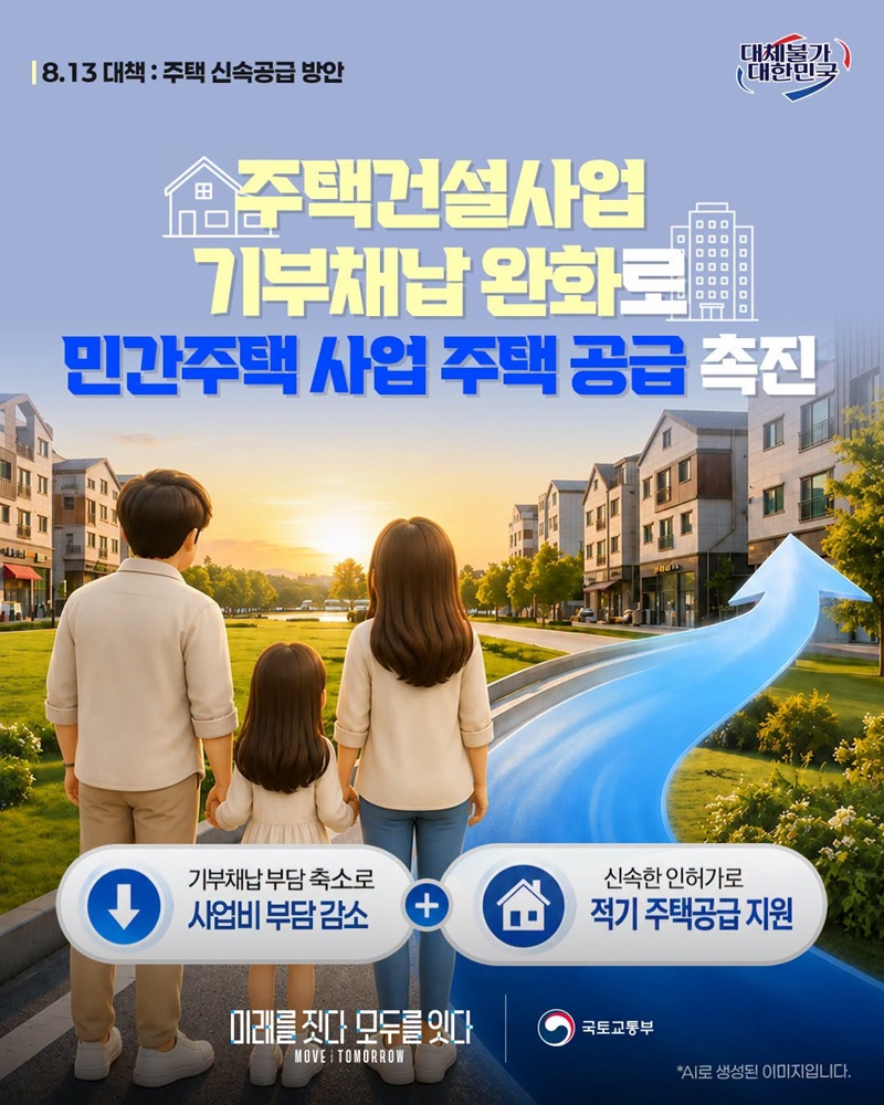 주택건설사업 기부채납 완화로 민간주택 사업 주택 공급 촉진