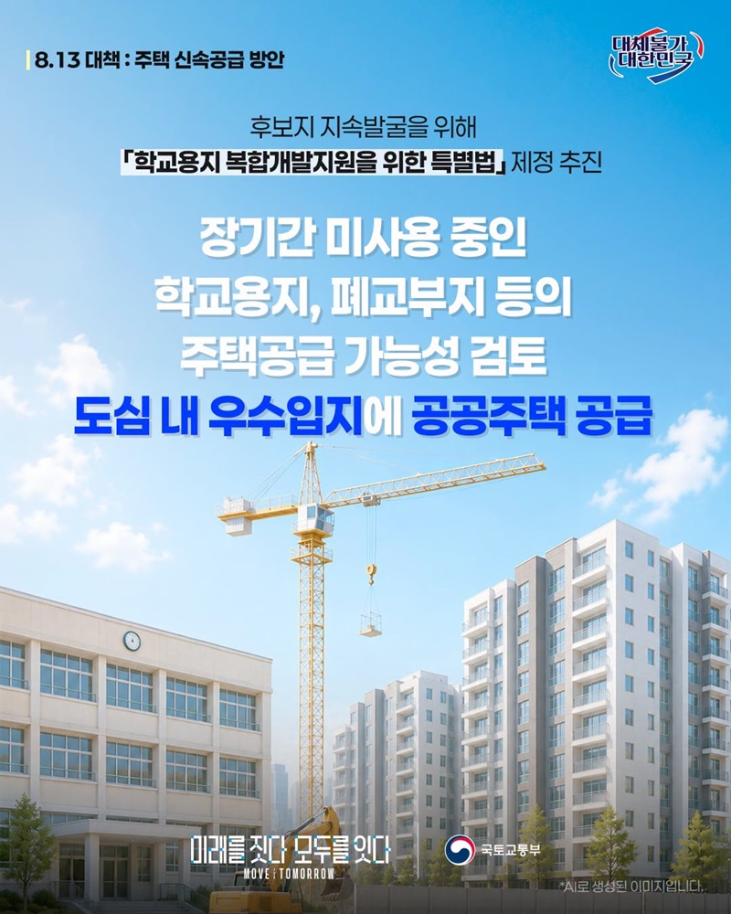 미사용 학교용지와 폐교를 활용한 공공주택 공급