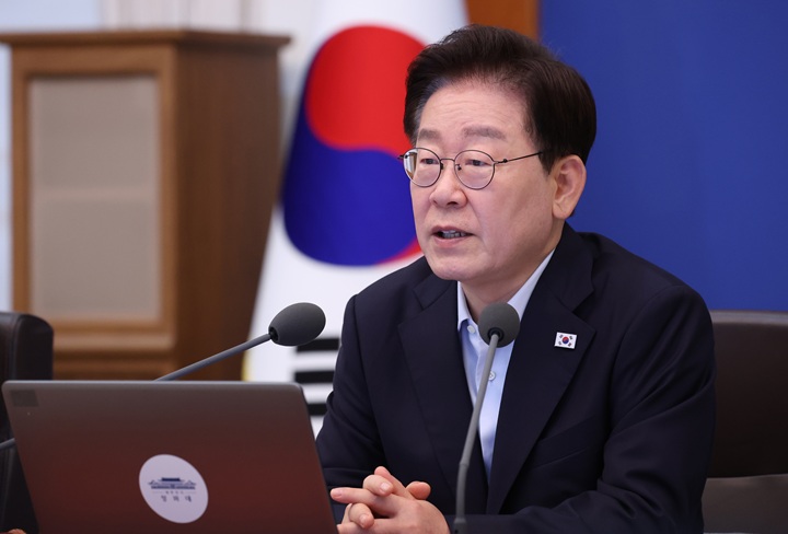 이재명 대통령이 25일 청와대에서 국무회의 발언을 하고 있다. 2026.8.25(사진=저작권자(c) 연합뉴스, 무단 전재-재배포 금지)
