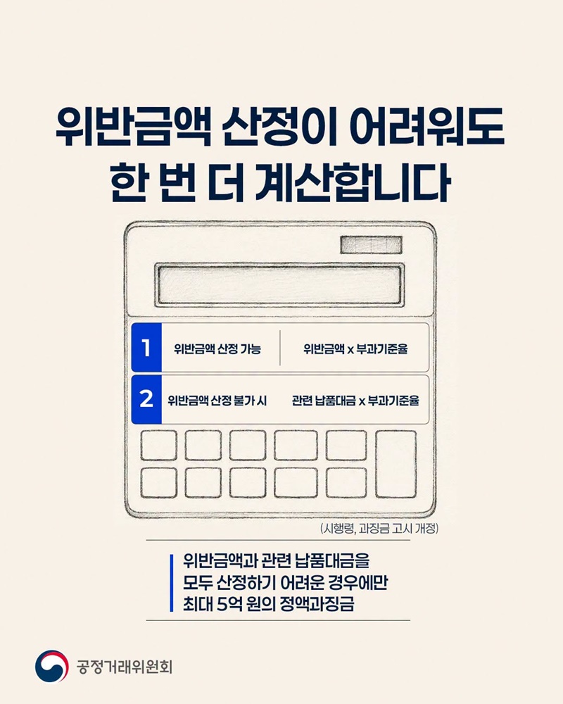 법 위반 규모가 커도 과징금은 최대 5억 원?