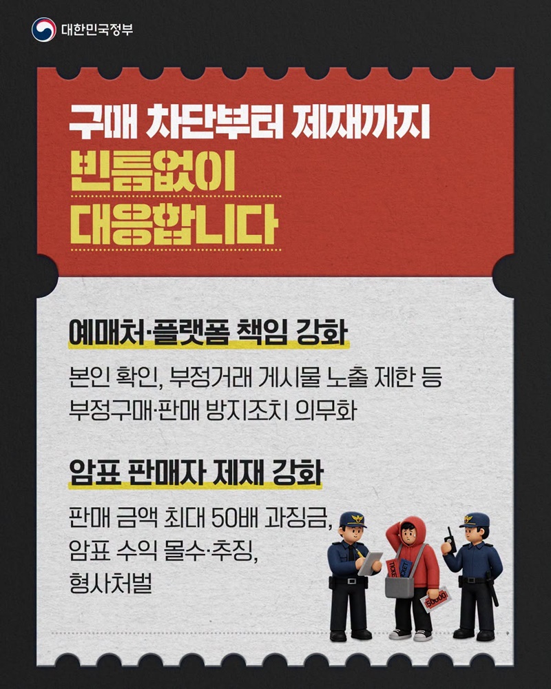 암표 장사 더는 안 통합니다