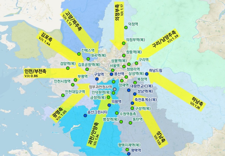 수도권 환승센터 및 복합환승센터 사업 35곳 위치도(국토교통부 제공)