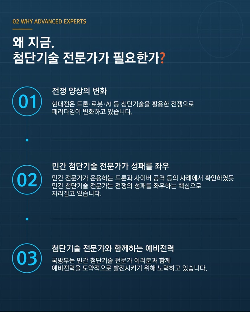 당신의 전문성이 국방의 핵심입니다!