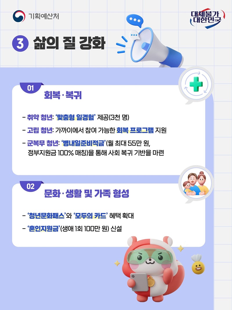 청년의 잠재력에 국가가 투자합니다!