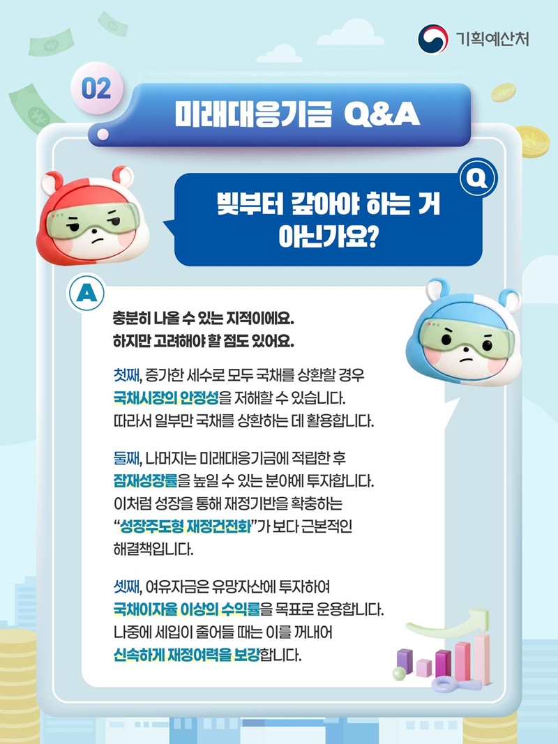 나라미 살림이와 함께 알아보는 미래대응기금