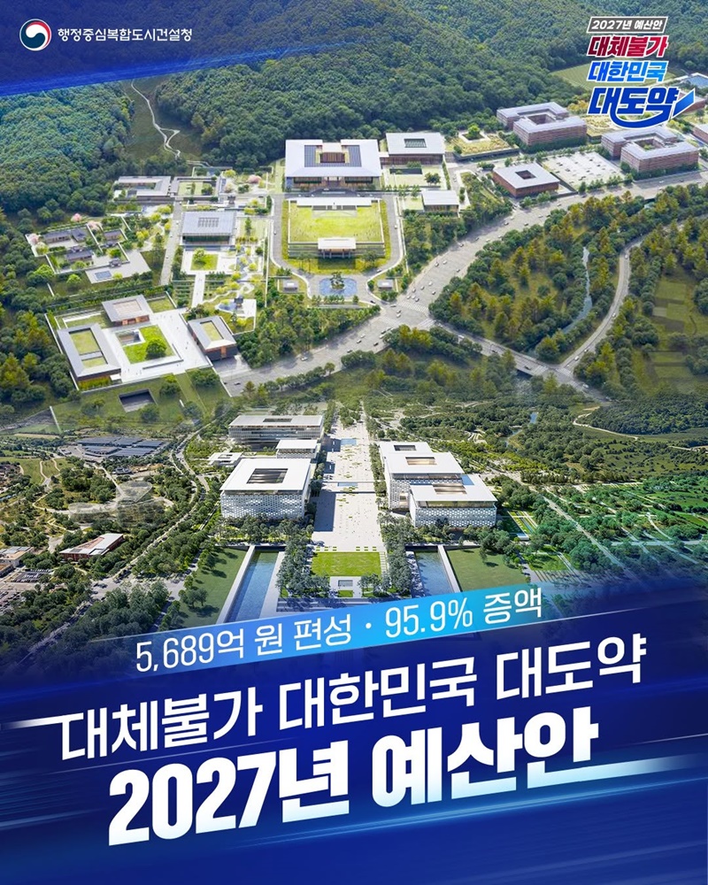 행정수도 세종 완성 5689억 원 편성
