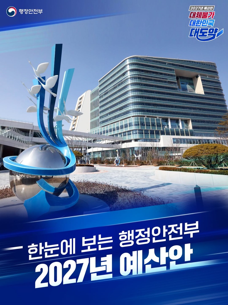 한눈에 보는 행정안전부 2027년 예산안