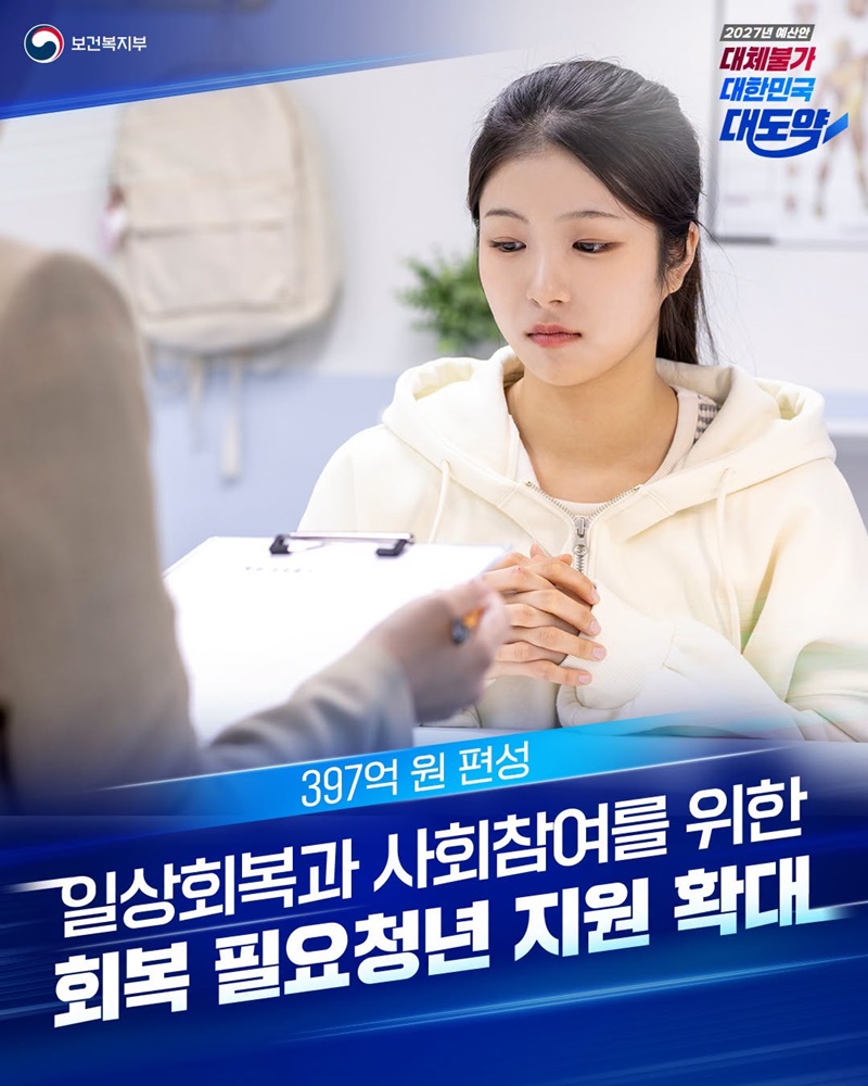 일상회복과 사회참여를 위한 회복 필요청년 지원 확대