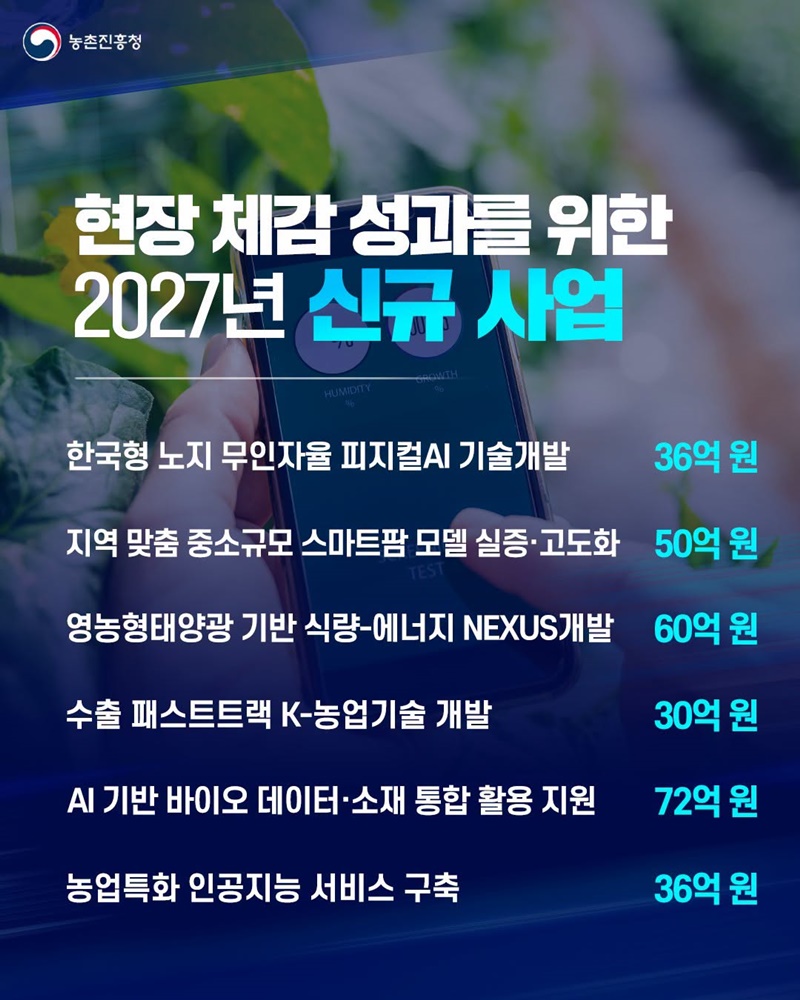 농업 경쟁력은 높이고, 현장 체감은 더 크게!