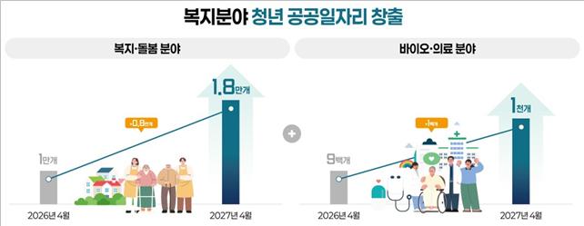 복지분야 청년 공공일자리 창출.(자료=보건복지부)