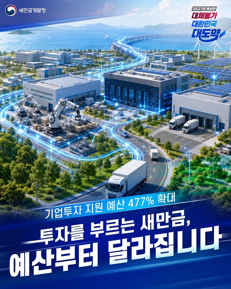 투자를 부르는 새만금, 예산부터 달라집니 하단내용 참조