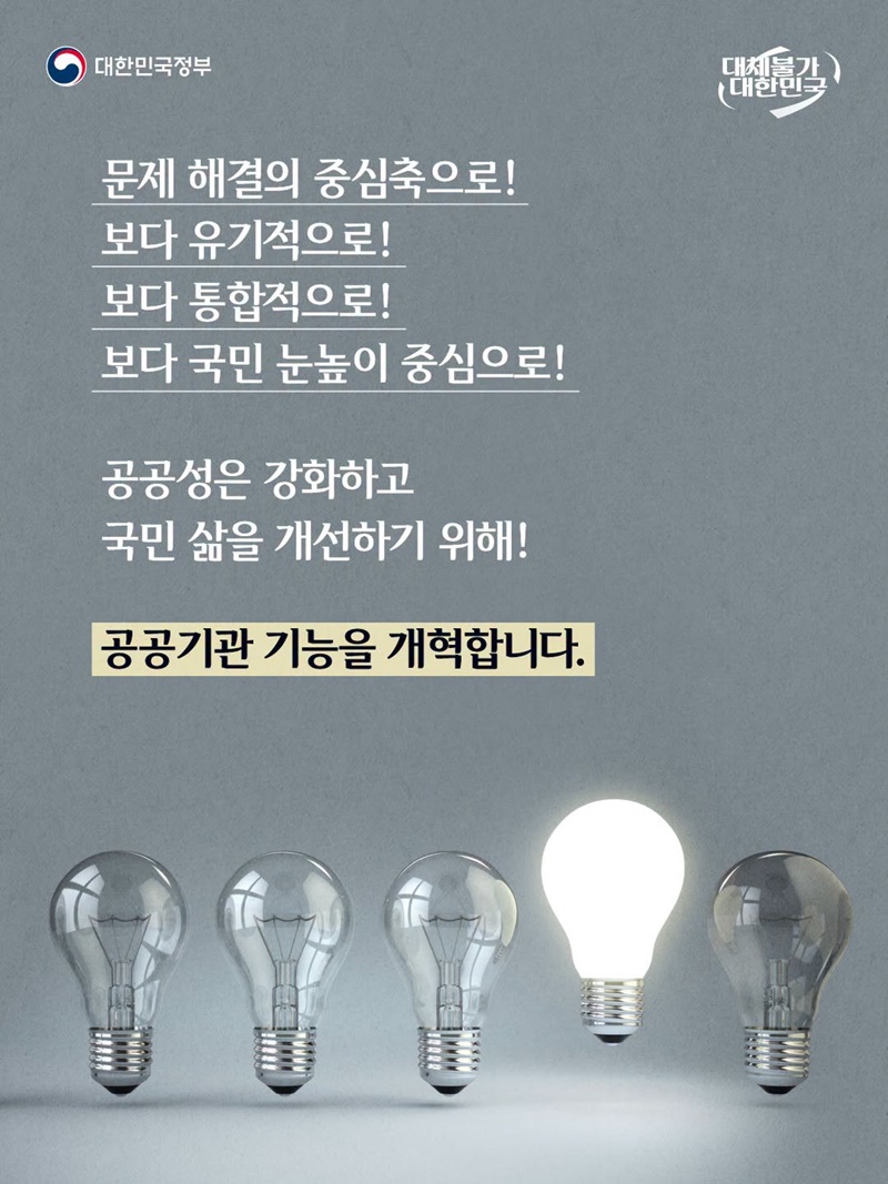 공공성 강화하고 국민 삶 개선하는 109곳 공공기관 통합 추진