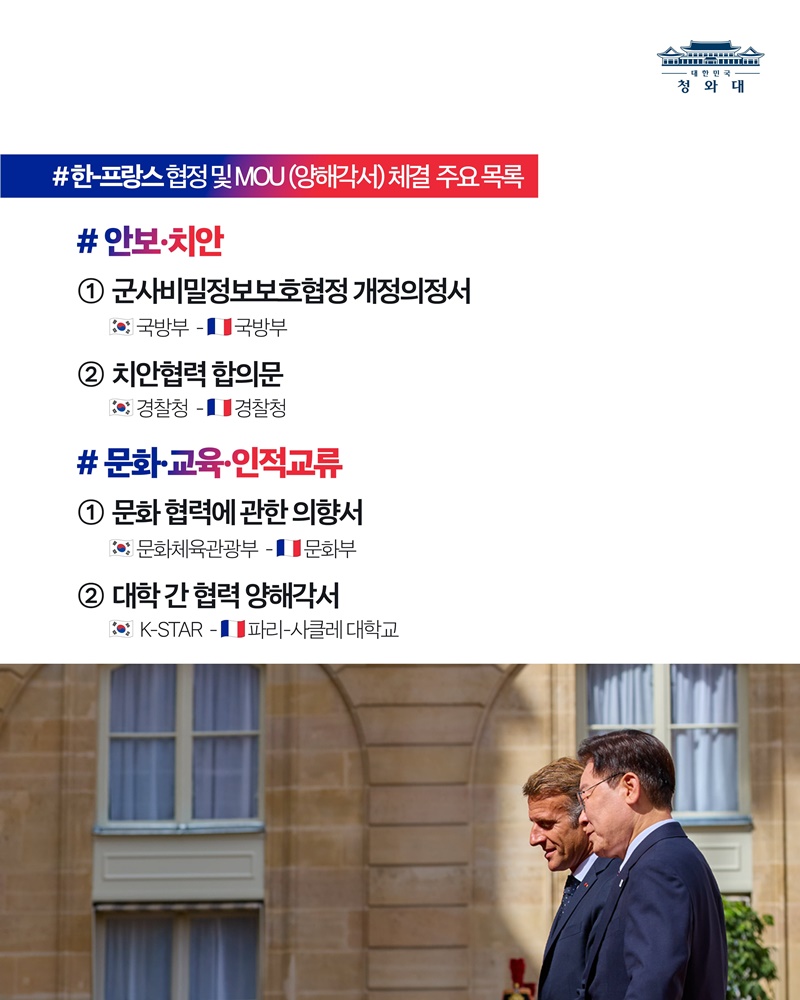 한-프랑스 정상회담 결과, 국민께 보고드립니다