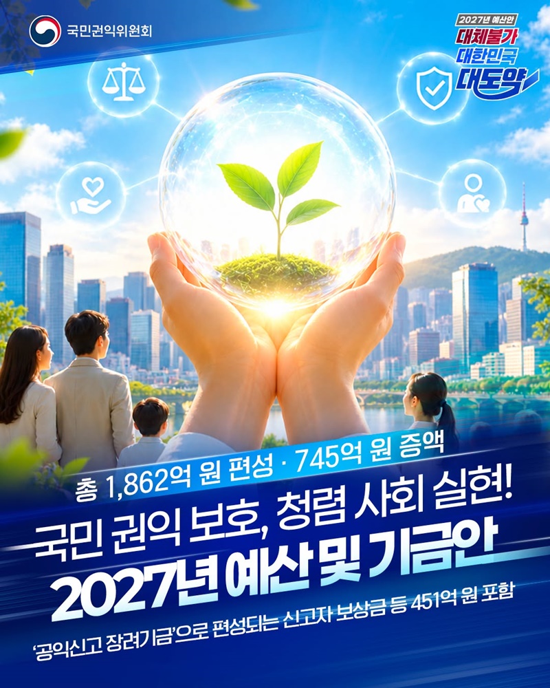 국민 권익 보호, 청렴 사회 실현!
