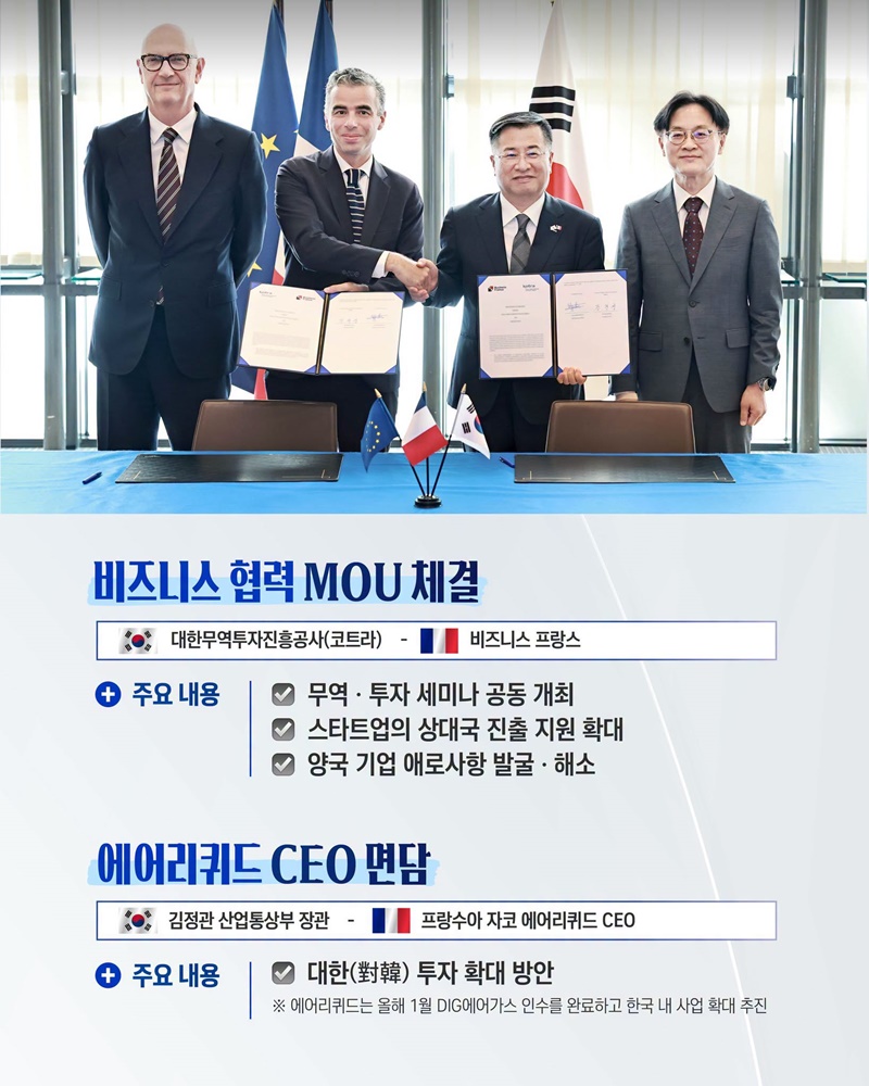 한국 - 프랑스, 산업·통상·공급망 협력 한 단계 도약!
