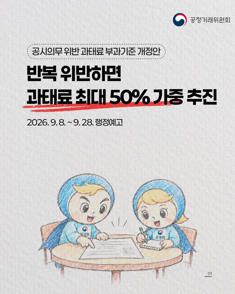 반복 위반하면 과태료 최대 50% 가중 추진