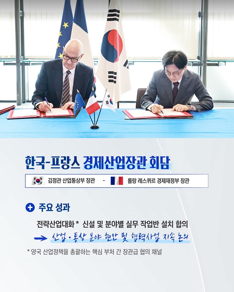 한국 - 프랑스, 산업·통상·공급망 협력 한 단계 도약!