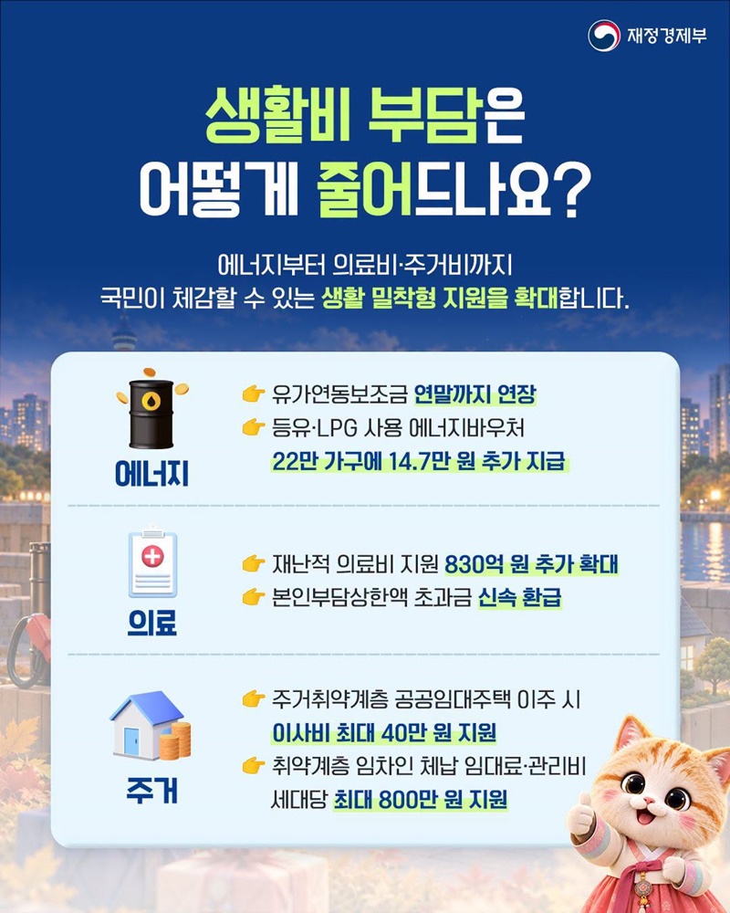 생활에 꼭 필요한 지원을 위한 추석 민생안정대책