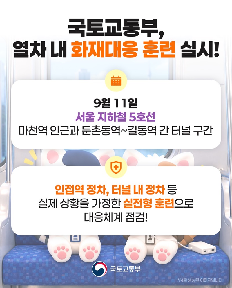 배터리 열폭주로 인한 열차 내 화재 대응, 이렇게 행동하세요!
