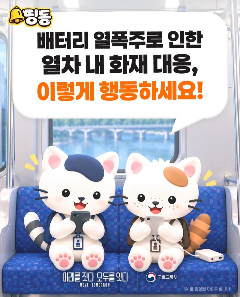 배터리 열폭주로 인한 열차 내 화재 대응, 이렇게 행동하세요!