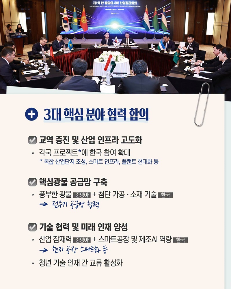 한국-중앙아시아 5개국, 산업·공급망 협력!
