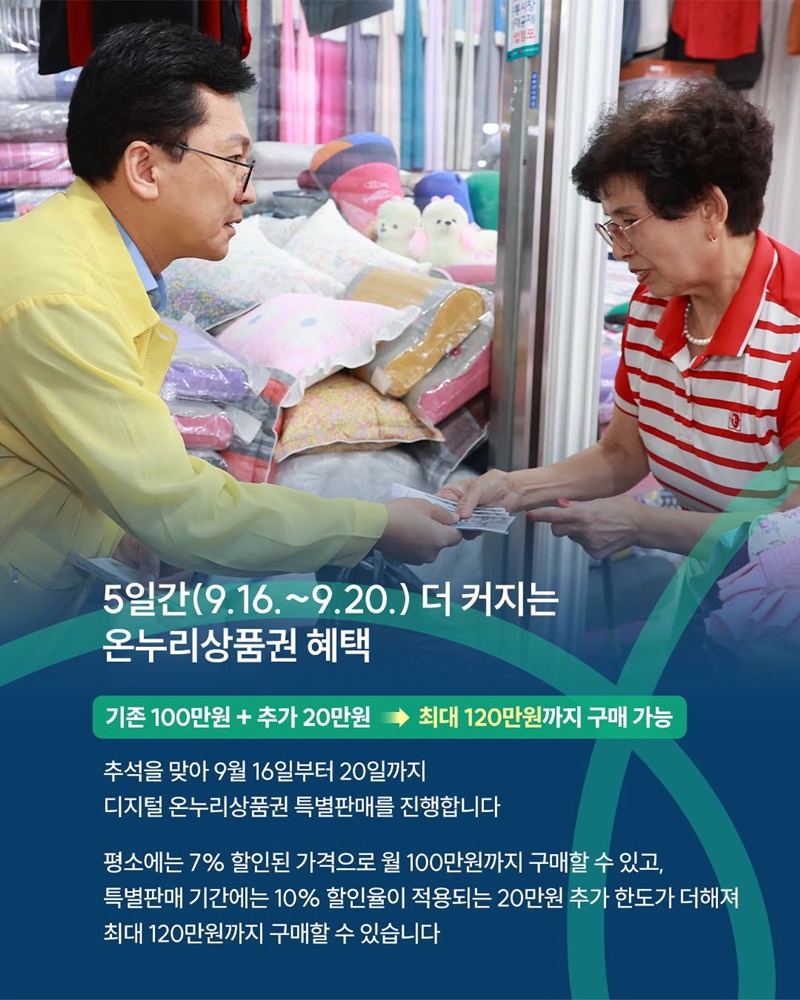추석 장바구니 부담은 덜고 전통시장에는 활력을 더하고
