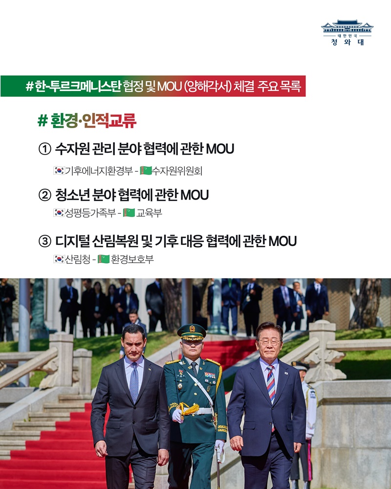 한-투르크메니스탄 정상회담 결과, 국민께 보고드립니다