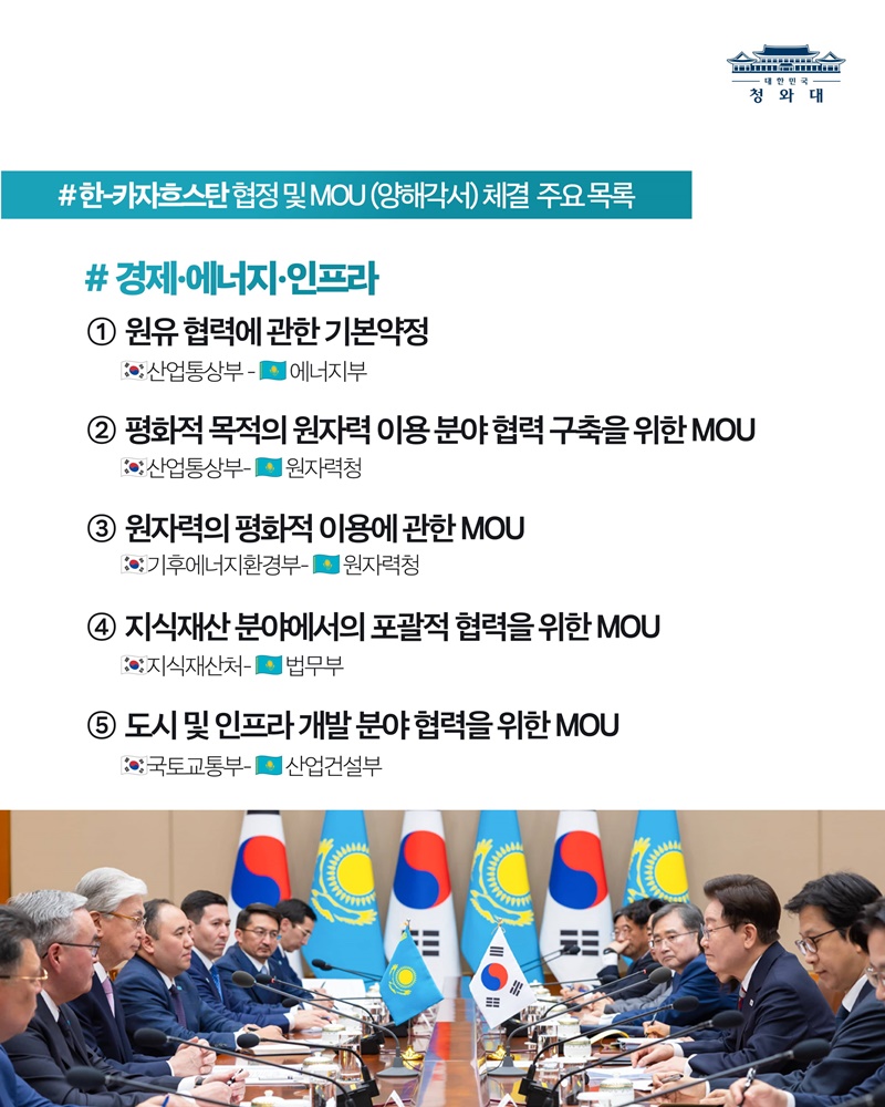 한-카자흐스탄 정상회담 결과, 국민께 보고드립니다