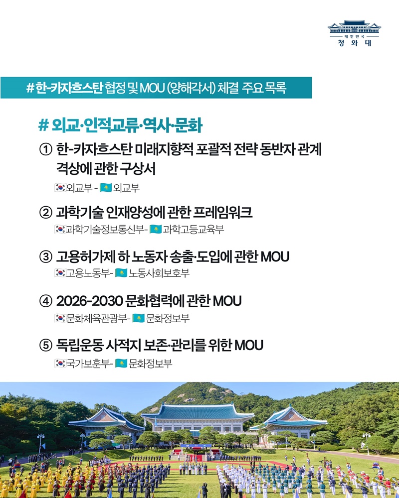 한-카자흐스탄 정상회담 결과, 국민께 보고드립니다