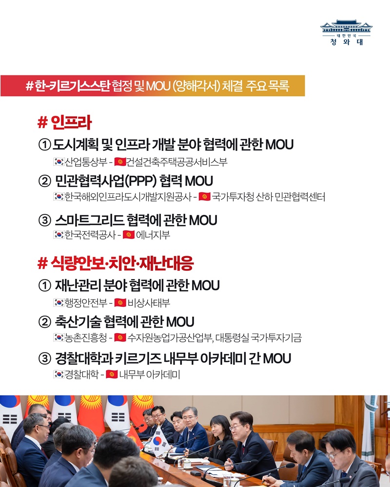 한-키르기스스탄 정상회담 결과, 국민께 보고드립니다