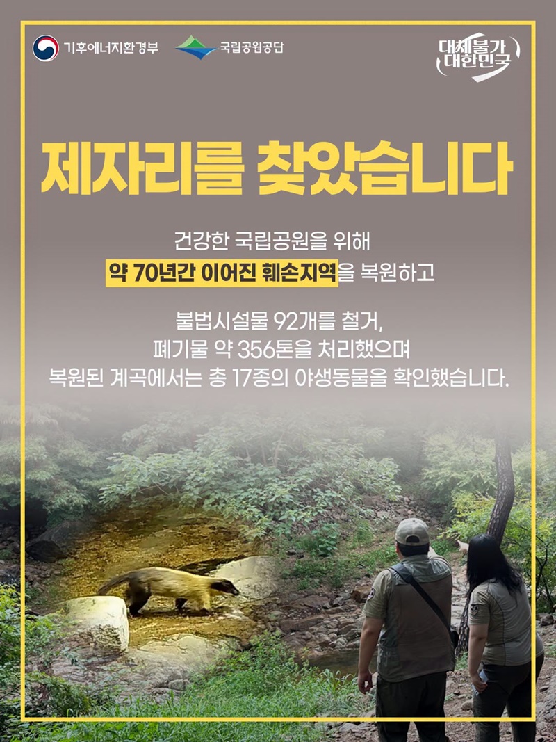 70년만에 되찾은 자연!