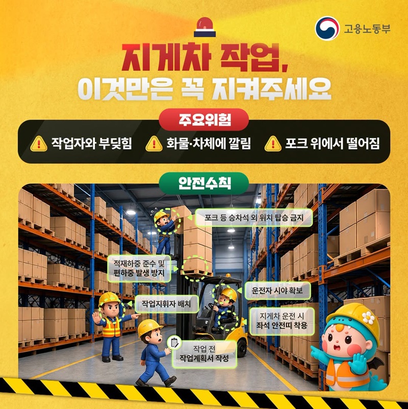 제조업 중대재해 고위험 기계·기구 작업시 안전수칙