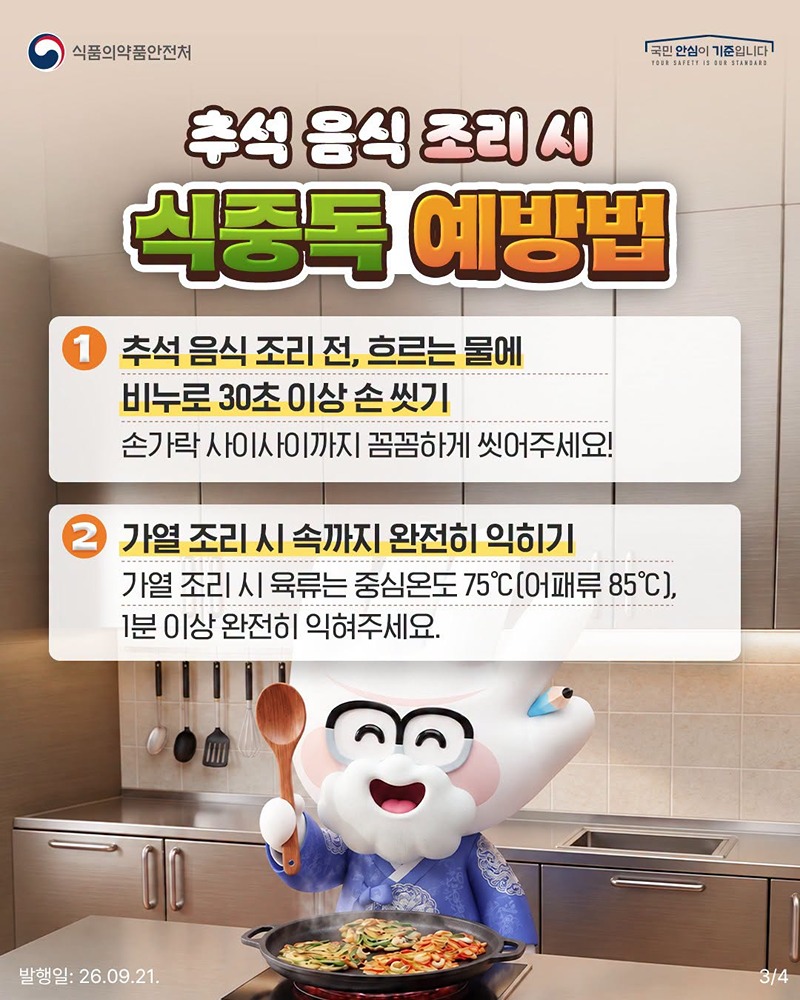 행복한 추석을 위한 식중독 예방 수칙