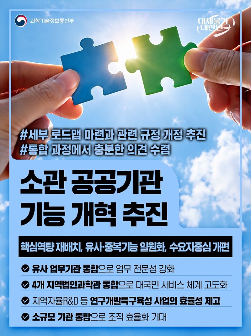 소관 공공기관 기능 개혁 추진 하단내용 참조