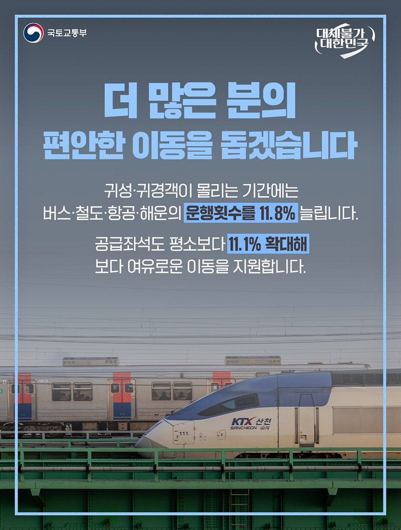 안전하고 편리한 고향가는 길