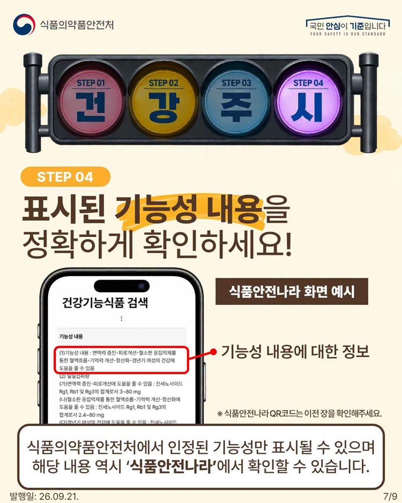 명절 선물 건강기능식품 확인방법·주의사항