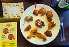 수원 통닭거리의 대표 치킨을 모아놓은 샘플
