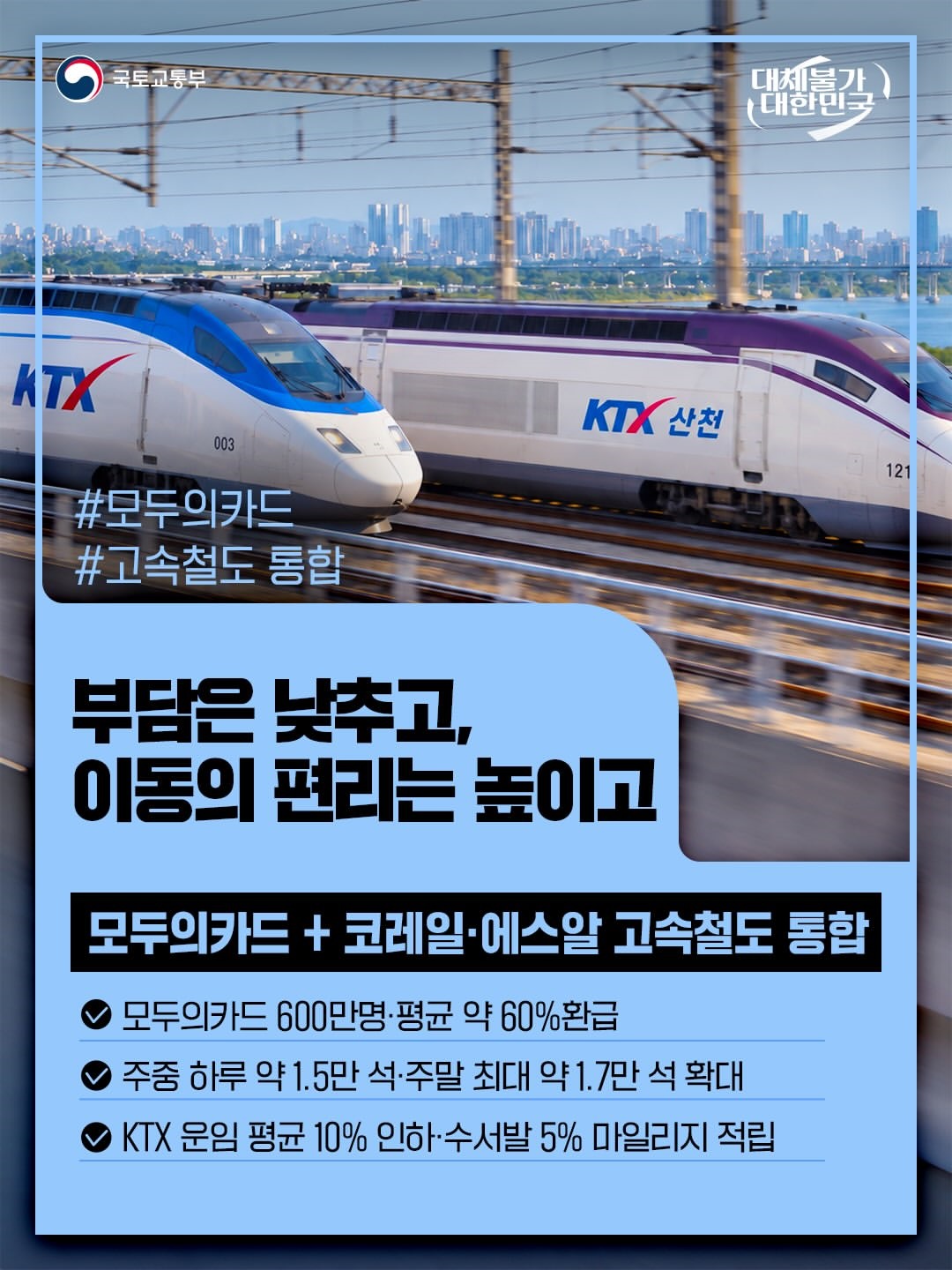 부담은 낮추고, 이동의 편리는 높이고