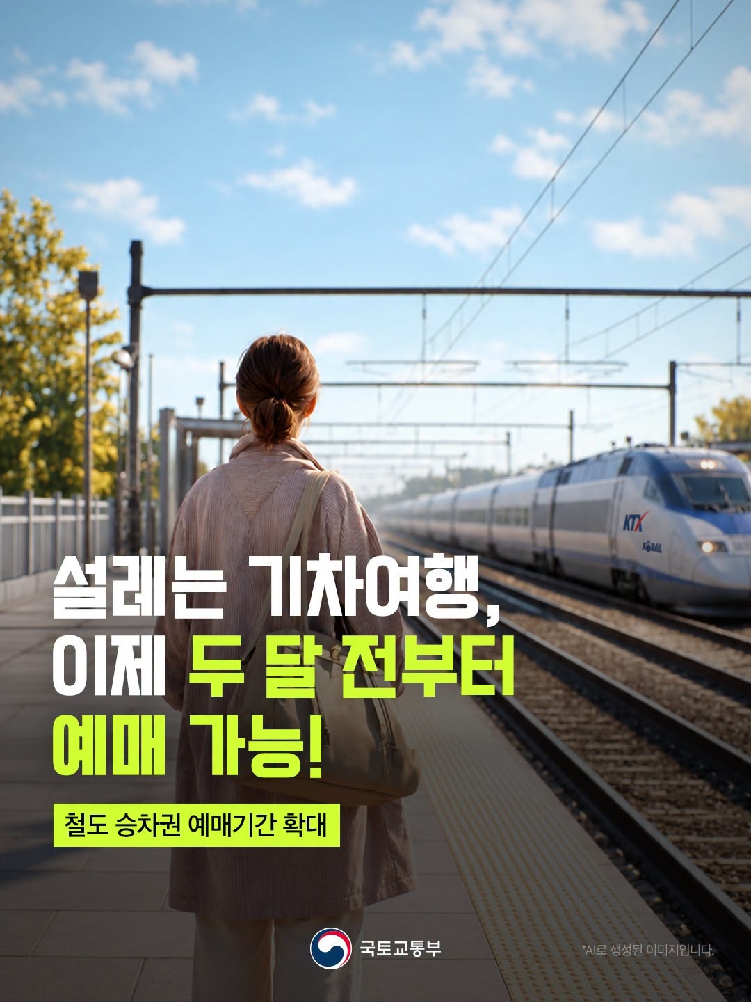 설레는 기차여행, 이제 두 달 전부터 예매 가능!