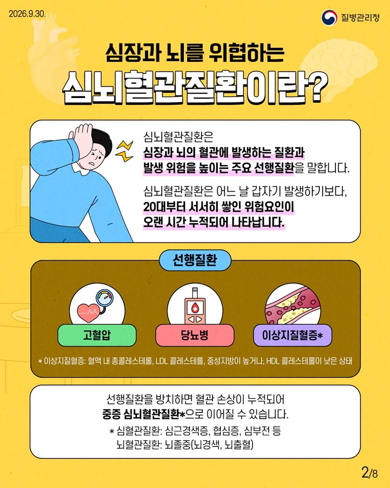 심뇌혈관질환 20대부터 관리하자!