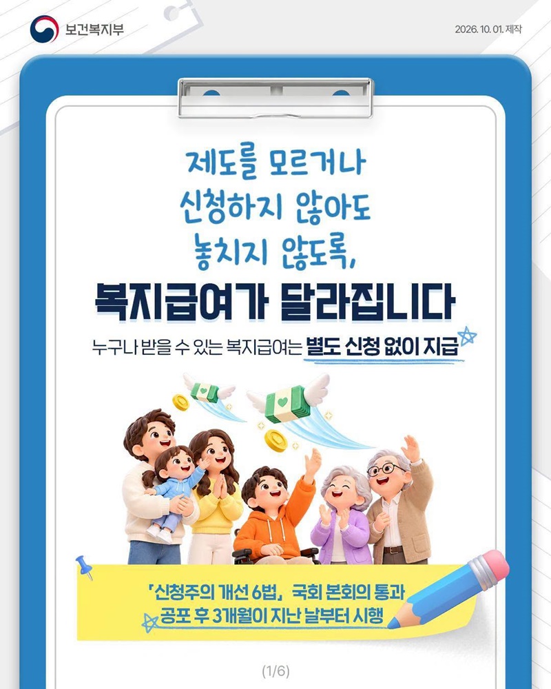 복지급여 신청 방식이 달라집니다
