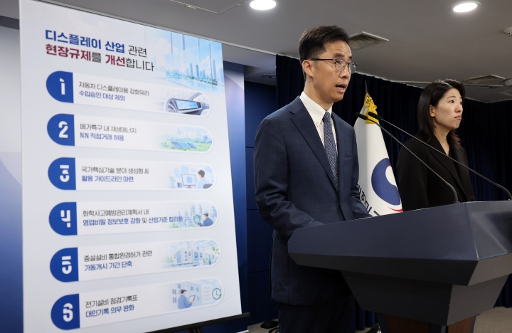 김민성 국무조정실 민관합동규제합리화추진단 부단장이 6일 서울 종로구 정부서울청사에서 디스플레이 규제합리화 브리핑을 하고 있다. 2026.10.6. (ⓒ뉴스1, 무단 전재-재배포 금지)