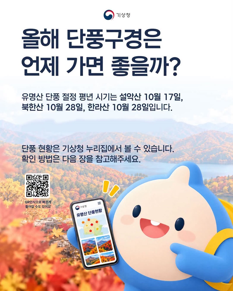 단풍 절정 시기는 어떻게 정하는 걸까?
