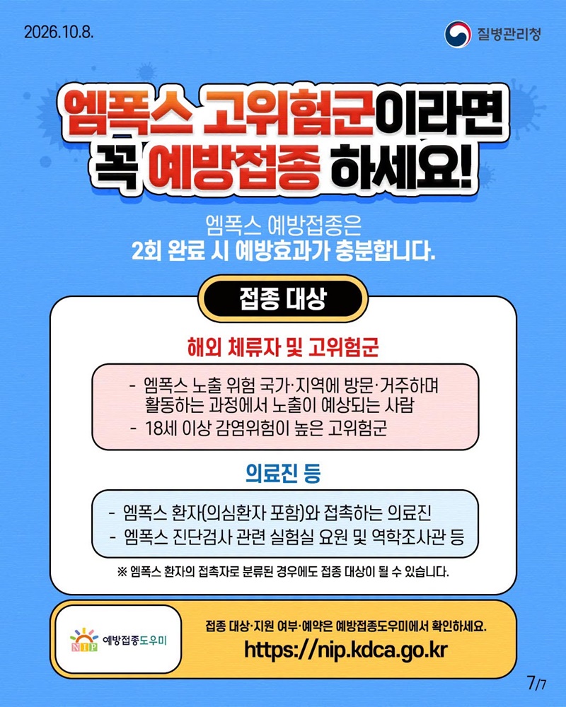 갑작스러운 고열과 발진, 엠폭스를 주의하세요!