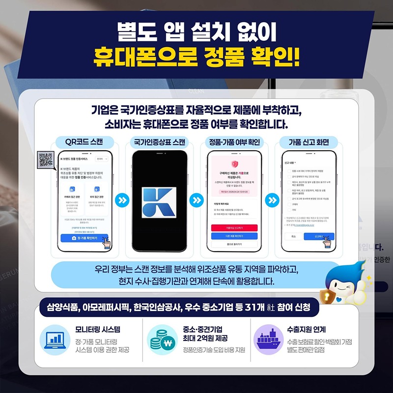 K-브랜드 정부인증제도 시행