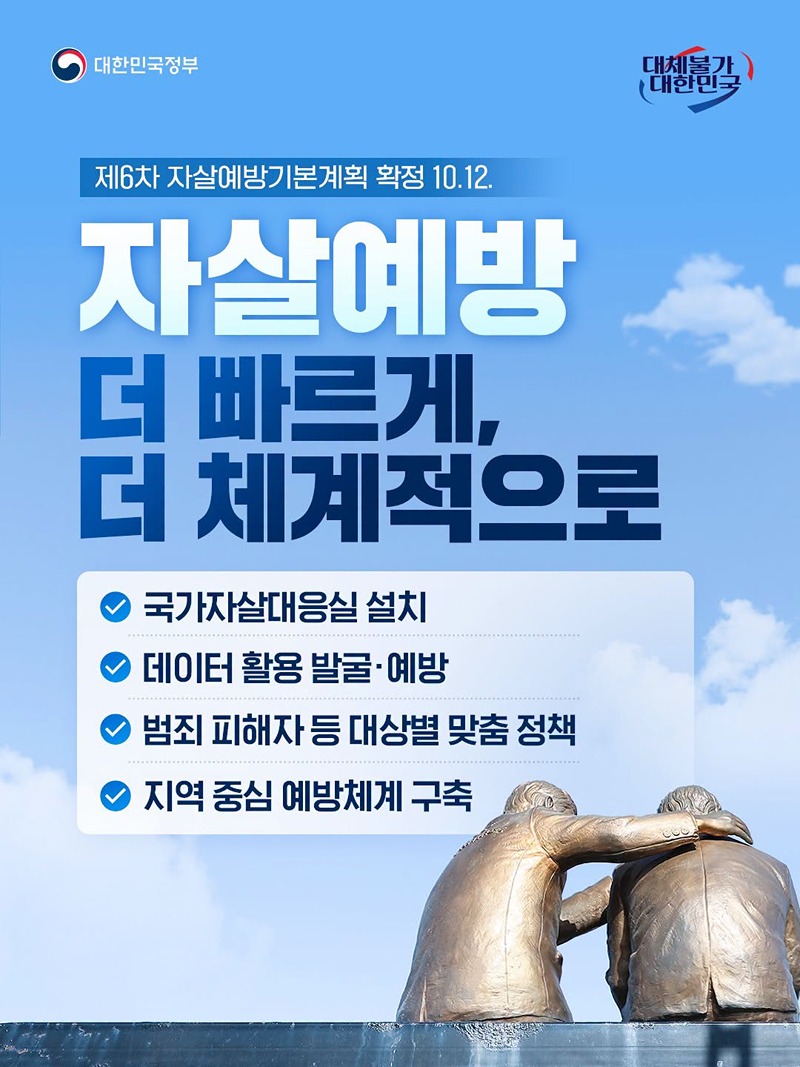 자살예방 더 빠르게, 더 체계적으로 하단내용 참조