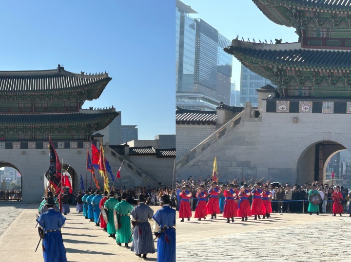 조선시대 왕실 호위 문화를 엿볼 수 있는 수문장 교대 의식의 모습 (본인 촬영)
