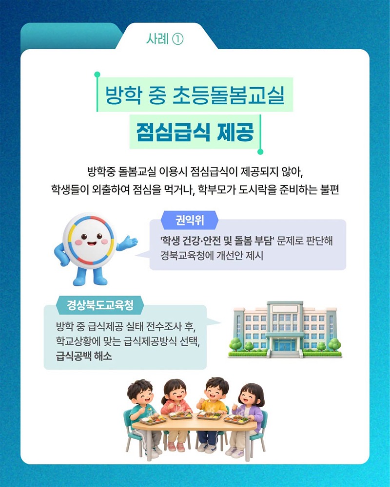 방학 중 돌봄 급식부터 노인 안전길까지 척척 해결!